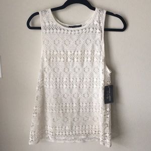 Threads 4 Thought white eyelet tank top